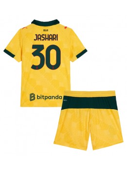 Billige AC Milan Ardon Jashari #30 Tredjedraktsett Barn 2025-26 Kortermet (+ Korte bukser)